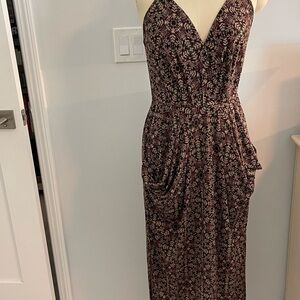 BCBG Floral V-Neck Awesome  Strapless Dress- Size Small